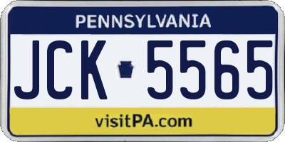 PA license plate JCK5565