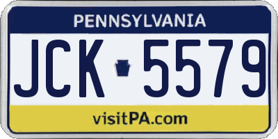 PA license plate JCK5579