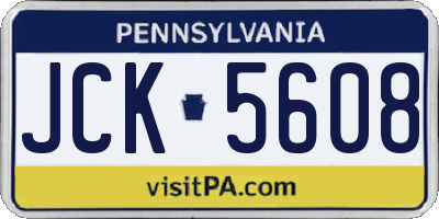 PA license plate JCK5608