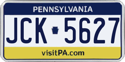 PA license plate JCK5627