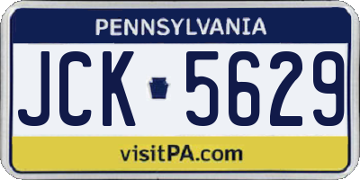 PA license plate JCK5629