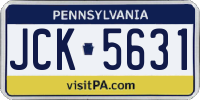 PA license plate JCK5631