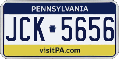 PA license plate JCK5656