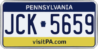 PA license plate JCK5659