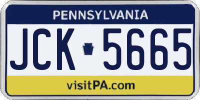 PA license plate JCK5665