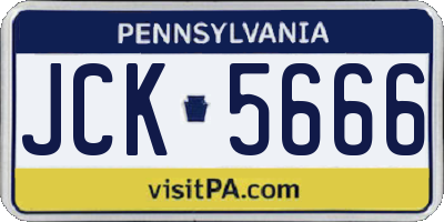 PA license plate JCK5666
