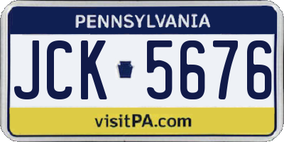 PA license plate JCK5676