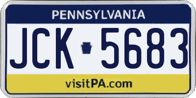 PA license plate JCK5683