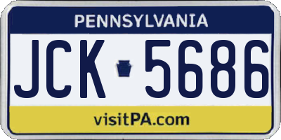 PA license plate JCK5686