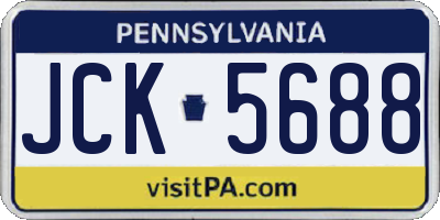 PA license plate JCK5688