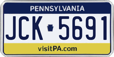 PA license plate JCK5691