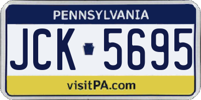 PA license plate JCK5695