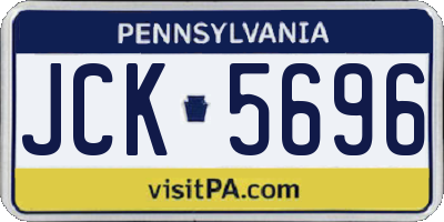 PA license plate JCK5696