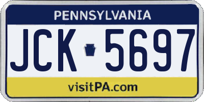 PA license plate JCK5697