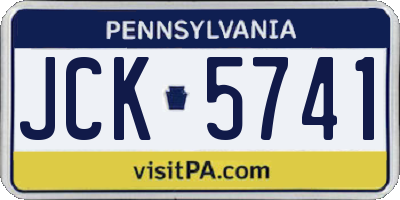 PA license plate JCK5741