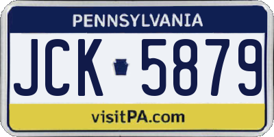 PA license plate JCK5879