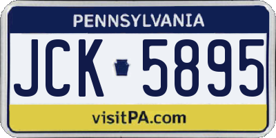 PA license plate JCK5895