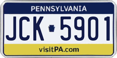 PA license plate JCK5901