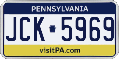 PA license plate JCK5969