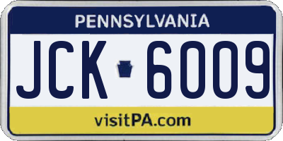 PA license plate JCK6009