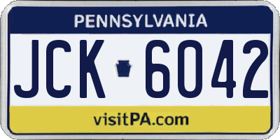 PA license plate JCK6042