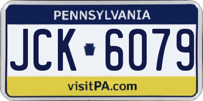 PA license plate JCK6079