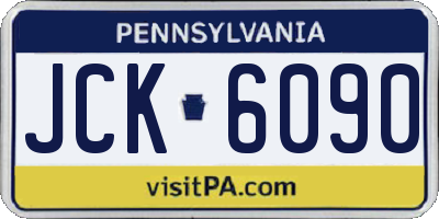 PA license plate JCK6090