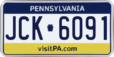 PA license plate JCK6091