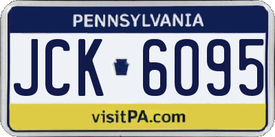 PA license plate JCK6095