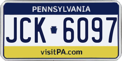 PA license plate JCK6097