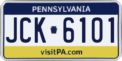 PA license plate JCK6101