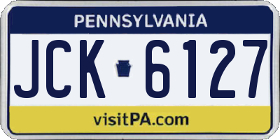 PA license plate JCK6127