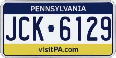 PA license plate JCK6129