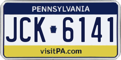PA license plate JCK6141