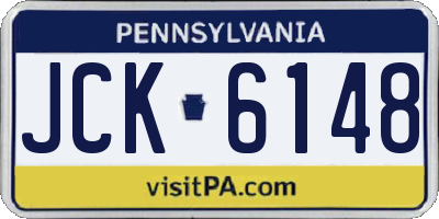 PA license plate JCK6148