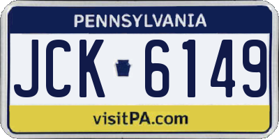 PA license plate JCK6149