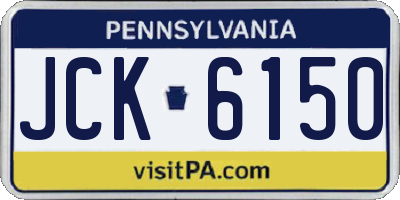 PA license plate JCK6150