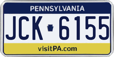 PA license plate JCK6155