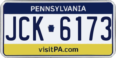 PA license plate JCK6173