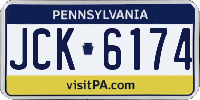 PA license plate JCK6174