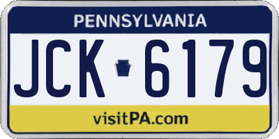 PA license plate JCK6179