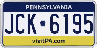 PA license plate JCK6195