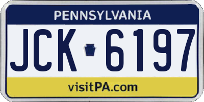 PA license plate JCK6197