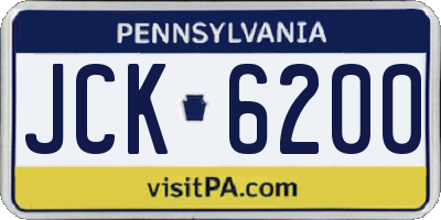 PA license plate JCK6200