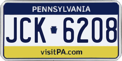 PA license plate JCK6208