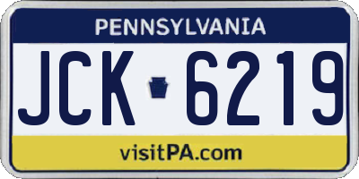 PA license plate JCK6219