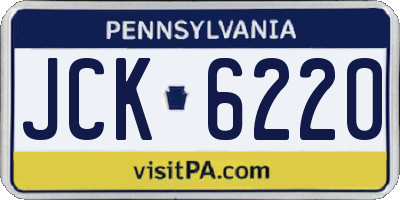 PA license plate JCK6220