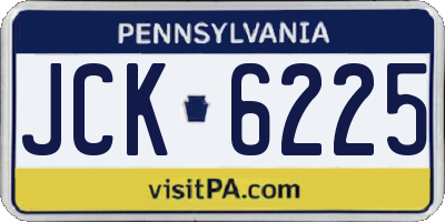 PA license plate JCK6225