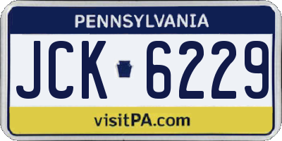 PA license plate JCK6229