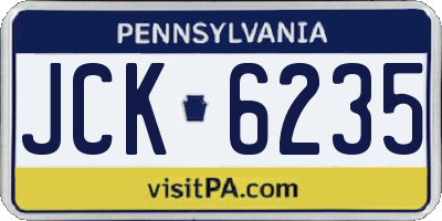PA license plate JCK6235